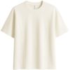 oversized round white neck t shirt