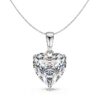 highspark 925 silver solitaire heart pendant with chain for women | 92.5 sterling silver & diamond like brilliance sparkling zirconia for that stunning shine | lovely gift