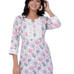 stylish women's printed short kurtas trendy floral & boho prints | soft, comfy & perfect