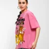 women s pink no worries graphic printed oversized t shirt 655171 1736330171 2