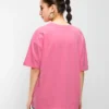 women s pink no worries graphic printed oversized t shirt 655171 1736330180 4
